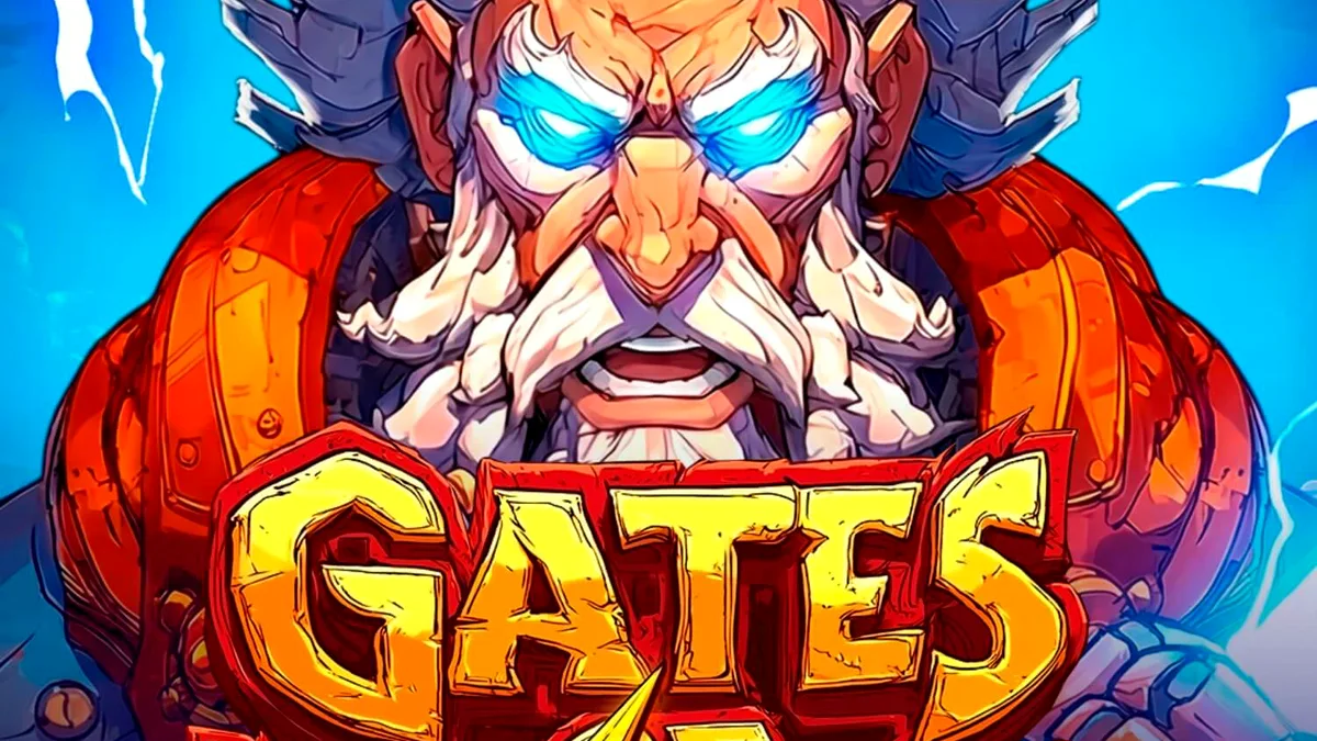 Tampilan visual slot Gates of Power dengan latar belakang Olympus dan Zeus